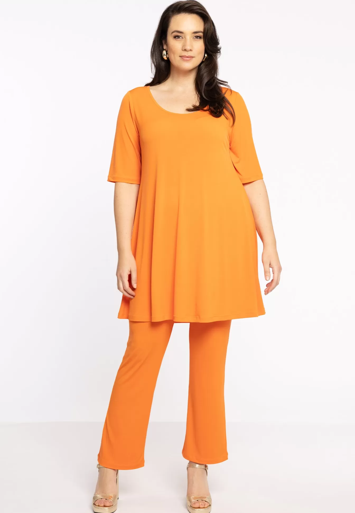 YOEK Tuniek wide bottom DOLCE Orange Best