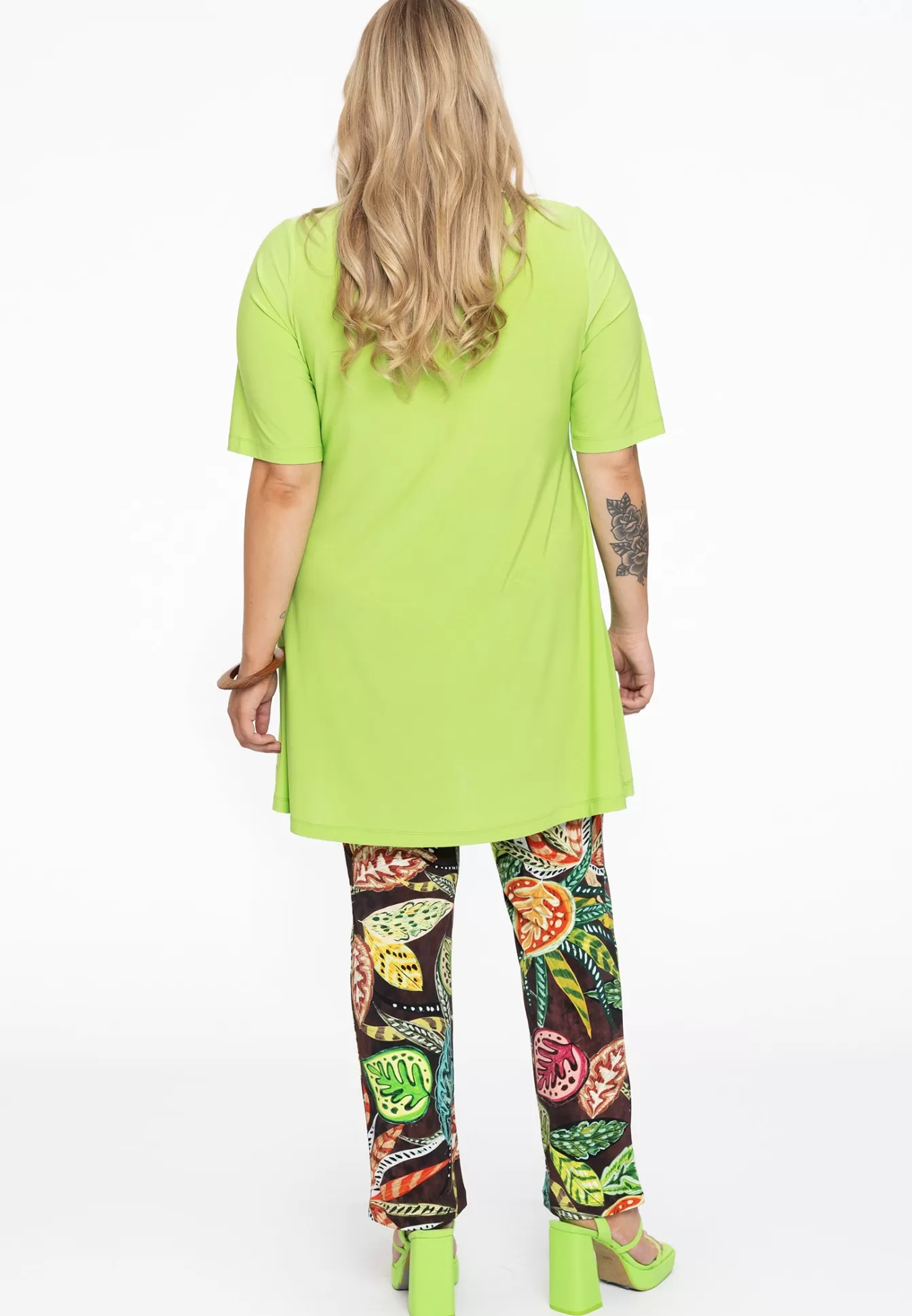 YOEK Tuniek wide bottom DOLCE Brightgreen Sale