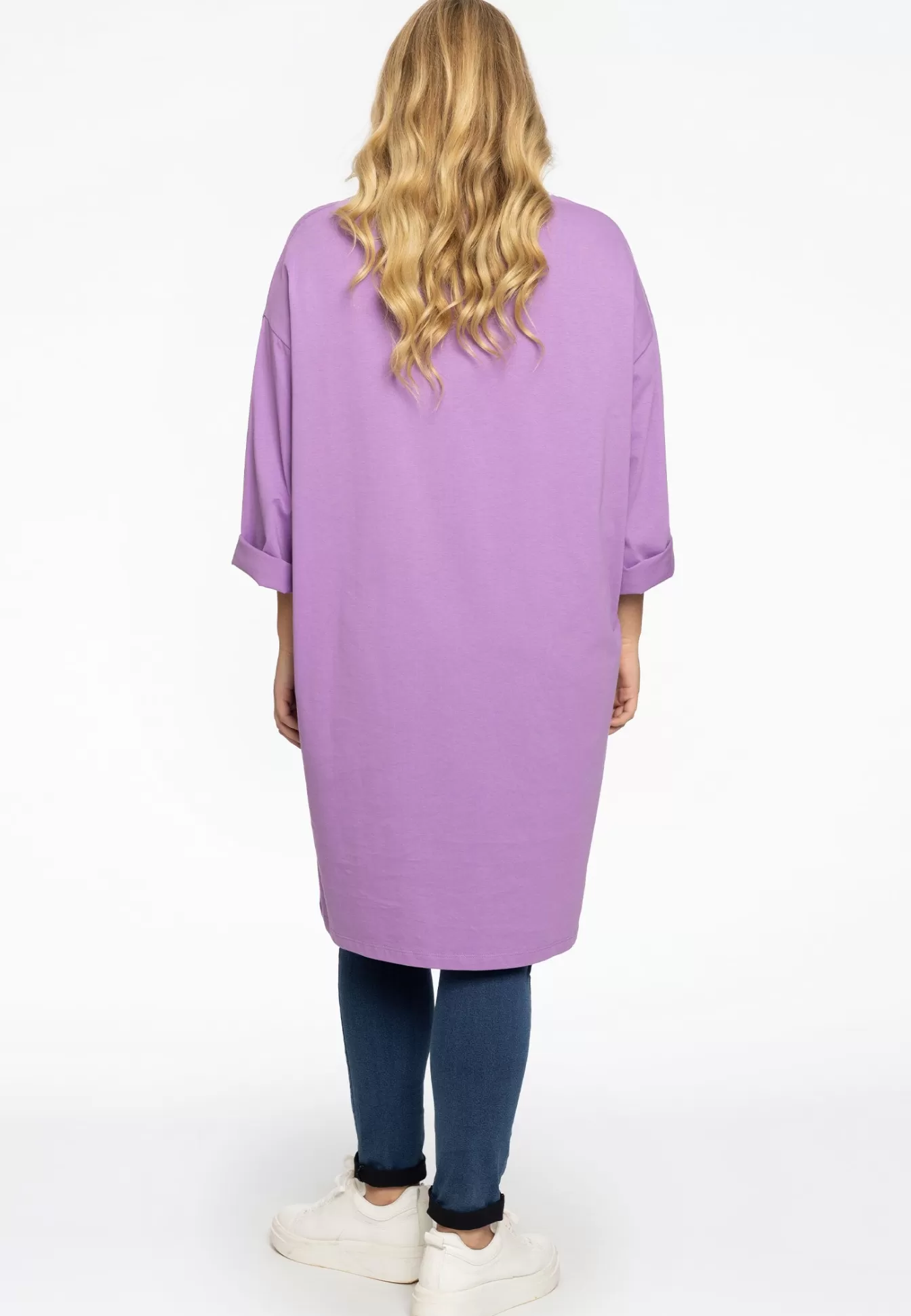 YOEK Tuniek wijd COTTON Lightpurple Fashion