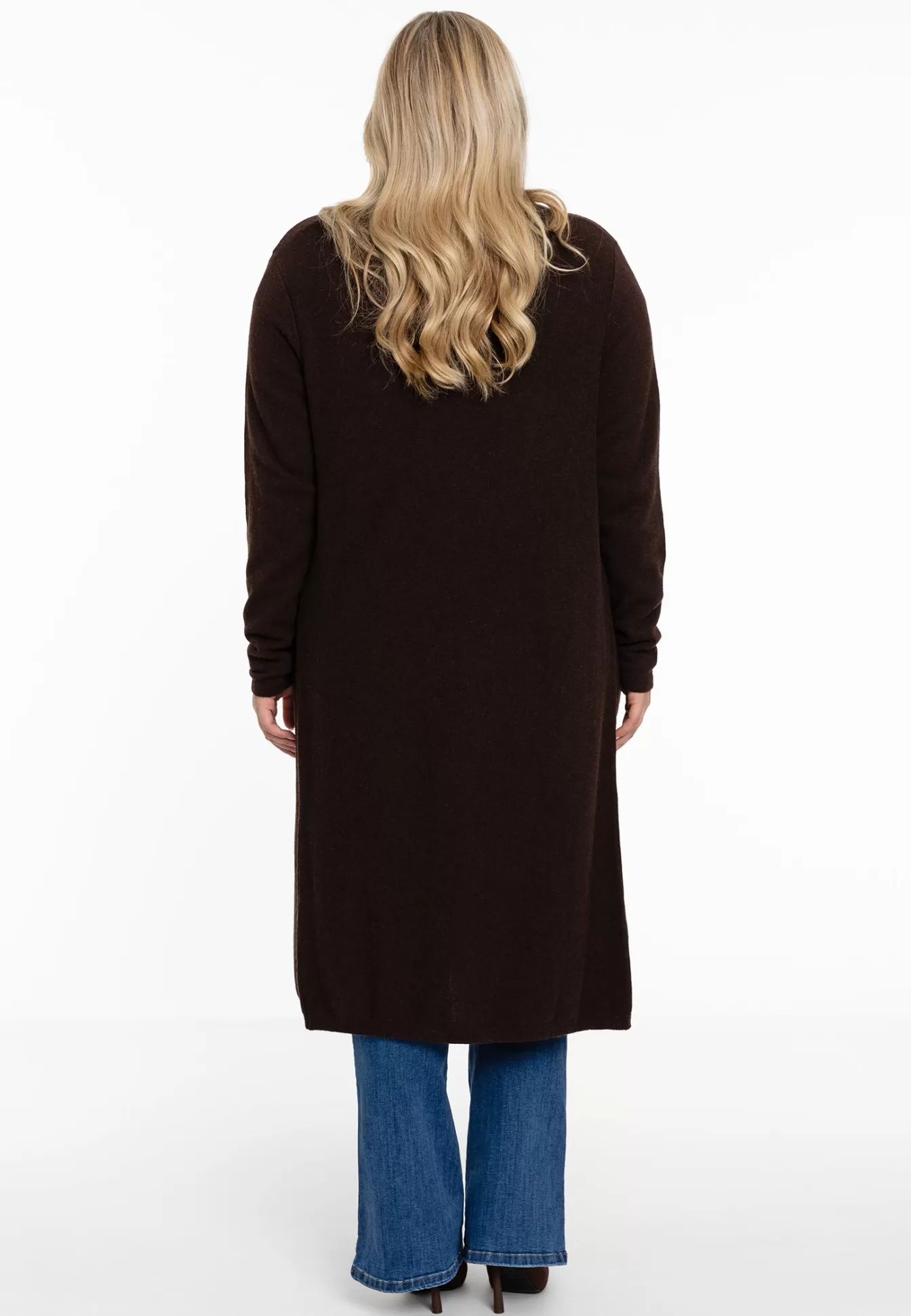 YOEK Vest met gedrapeerde hals cashmere Brown Flash Sale