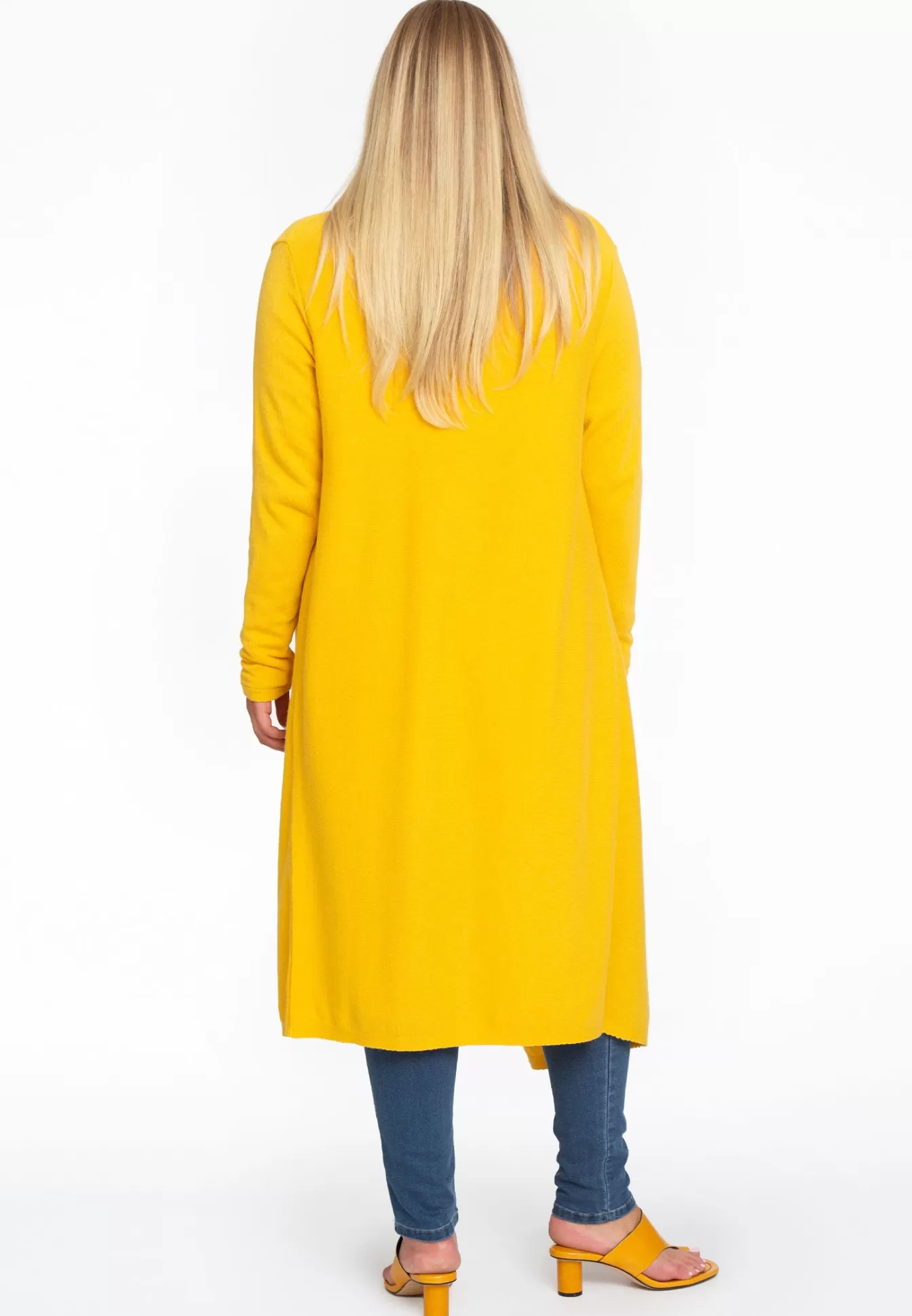 YOEK Vest met gedrapeerde hals cashmere Yellow Sale