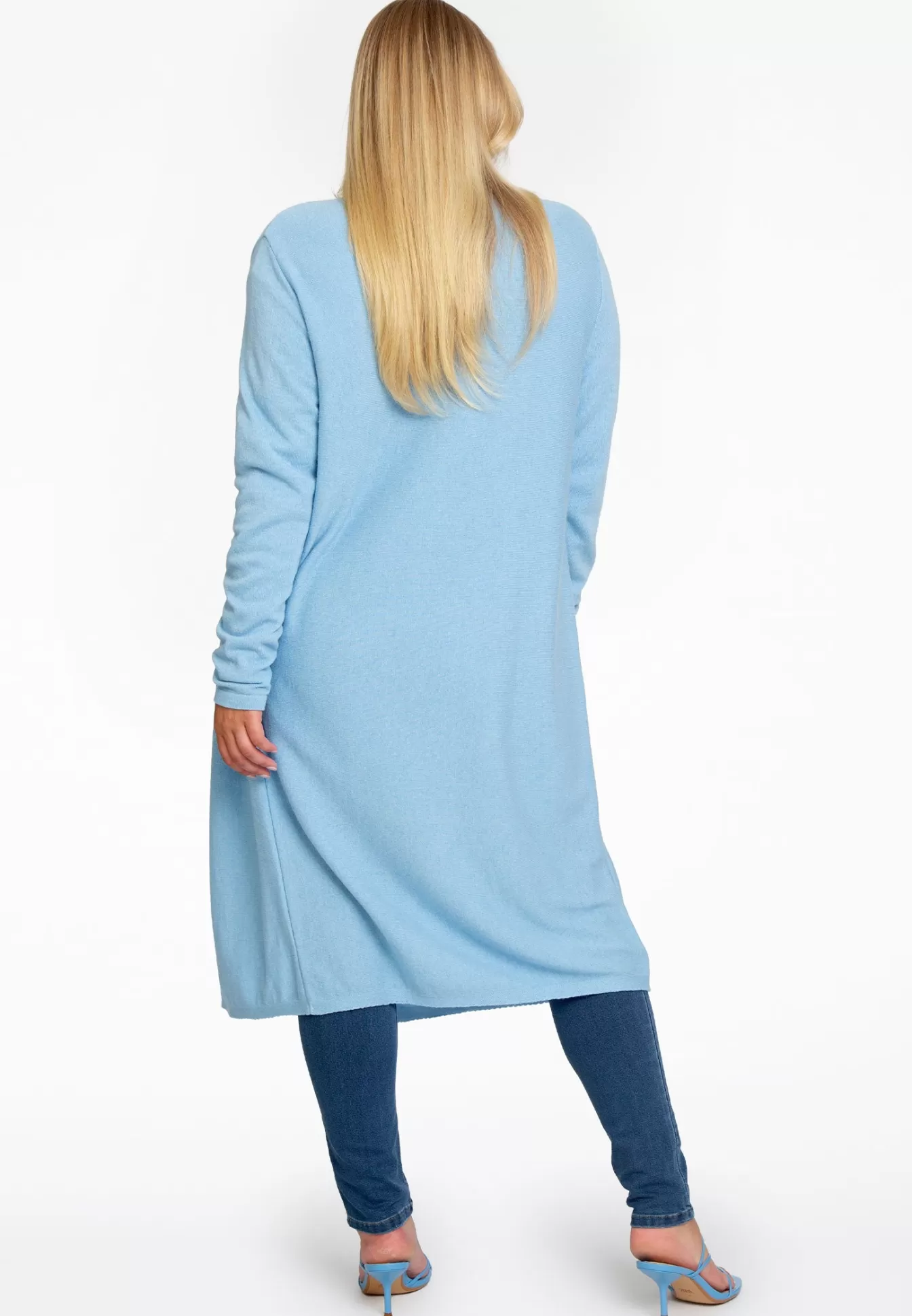 YOEK Vest met gedrapeerde hals cashmere Lightblue Best Sale