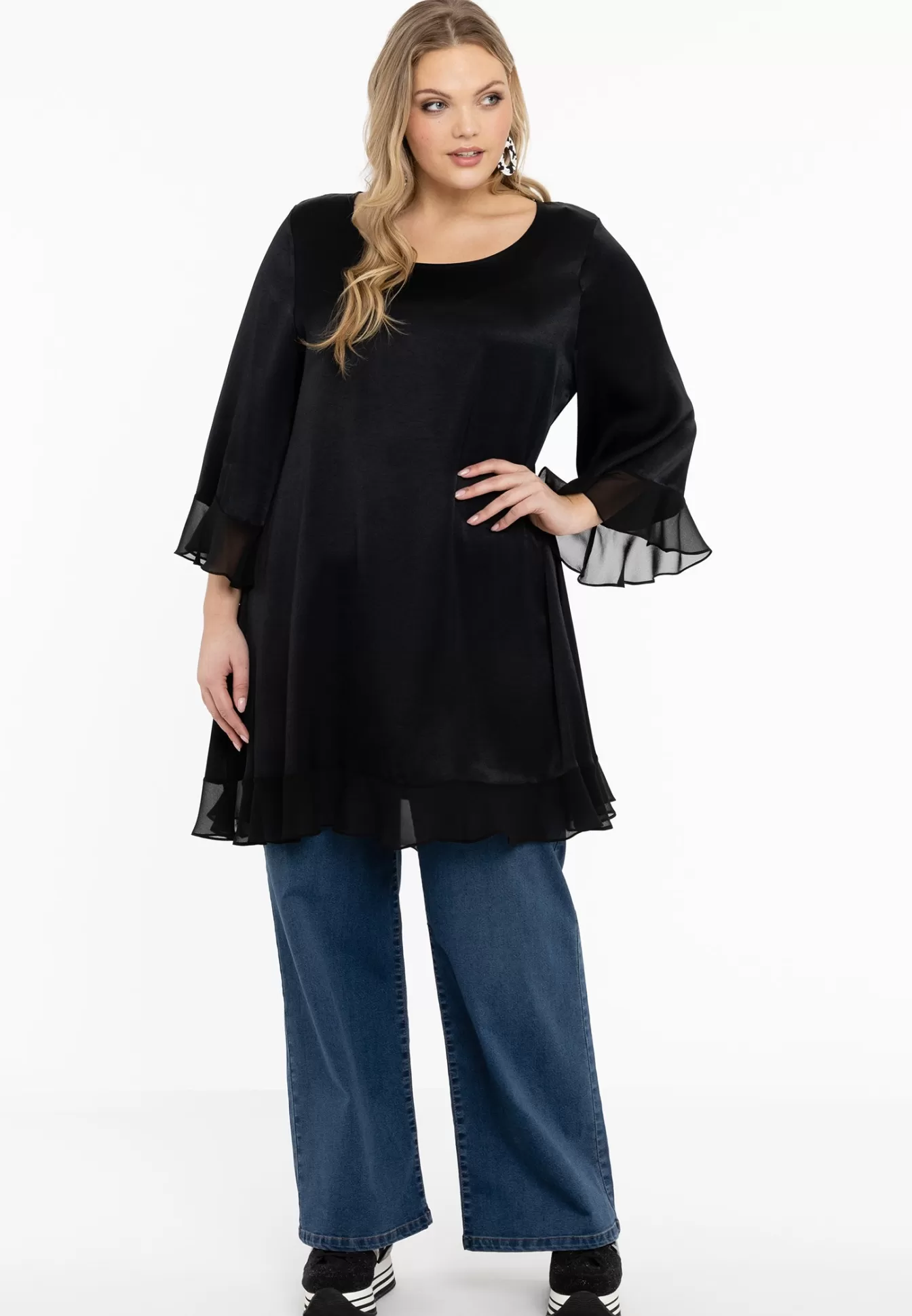 YOEK Wijde blouse Black Sale